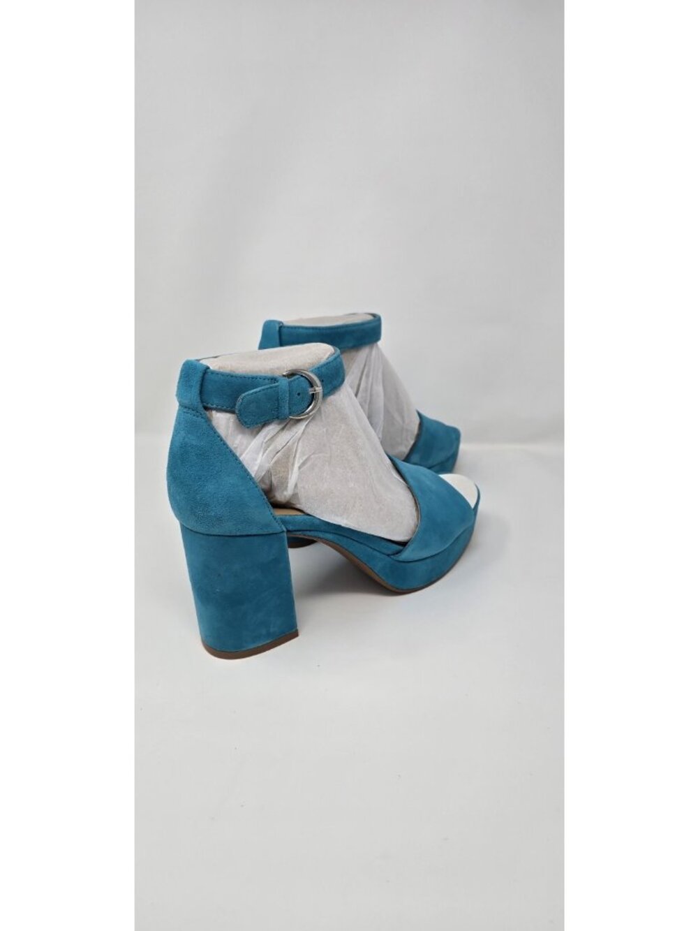 Naturalizer Women's Pearlyn Platform Sandal Blue Suede 8 M - Picture 3 of 8